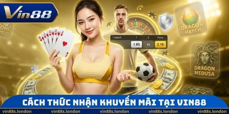 Cách thức nhận khuyến mãi tại trang Vin88