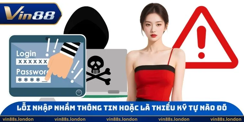 Lỗi nhập nhầm thông tin hoặc là thiếu ký tự nào đó