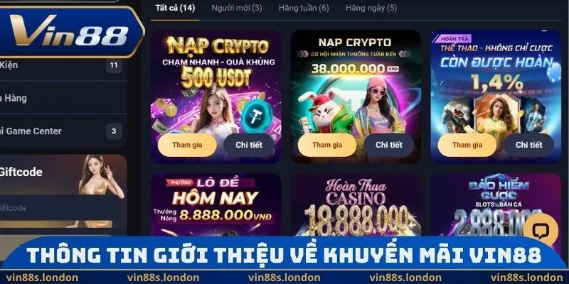 Thông tin giới thiệu về khuyến mãi Vin88
