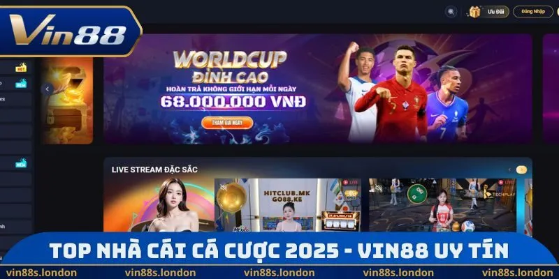 Top nhà cái cá cược 2025 - Vin88 uy tín